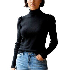 Emilio Pucci Sweater Virgin Wool Black Turtleneck Italy